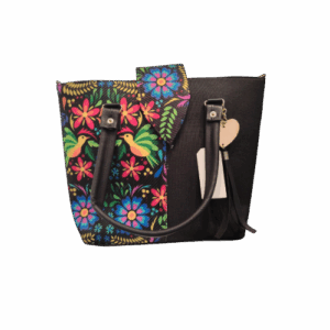 BOLSO NEGRO CON ESTAMPADO